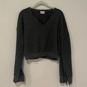 Dark Gray V-Neck Sweater